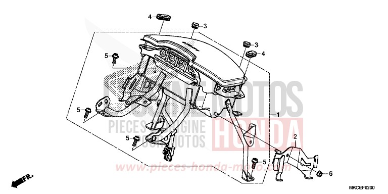 AIRBAG MODULE for Gold Wing DARKNESS BLACK METALLIC (NH463) from 2019